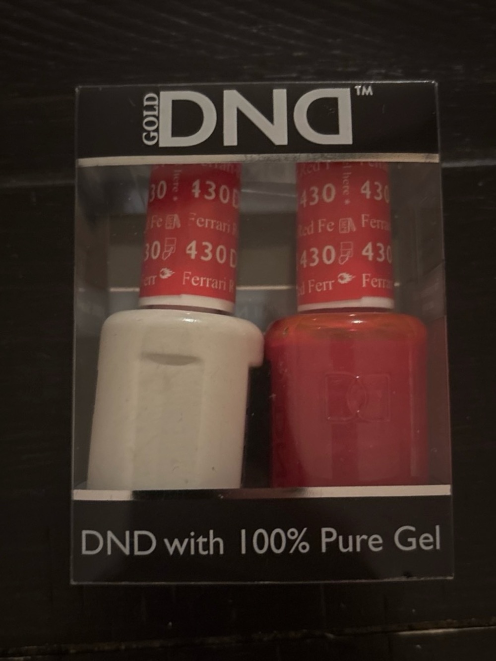 DND Gel Polish Duo - White & Red Ferrari